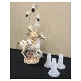 Women Riding White Horse Lamp