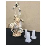 Women Riding White Horse Lamp
