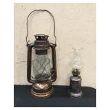 2 Different Sized Oil Lanterns