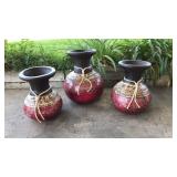 Set of 3 Decorative Planters/Vases