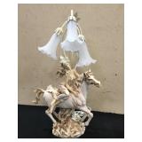 Women Riding White Horse Lamp