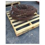 Pallet of Misc Barbed Wire
