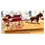 Vintage Horse & Wagon Toy