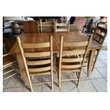 Cherry Wood Table w/ 6 Chairs