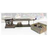 Vintage Beam Balance Scale w/ Weights