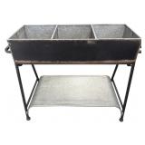 Rustic Metal Trough Planter