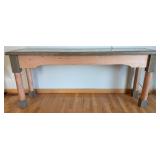 Glass Top Log Branch Console Table