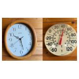 Wall Clock & Outdoor Thermometer