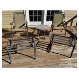 Patio Chairs, Foot Rests, Table