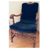 Wood Velvet Armchair