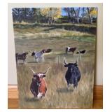 Cows Oil Painting