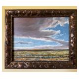 Cloudy Landscape Painting Q Stewart
