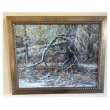 Snowy Scene Painting Q Stewart