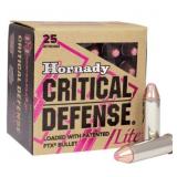 9MM LUGER | 25 RDS HORNADY CRITICAL DEFENSE LITE
