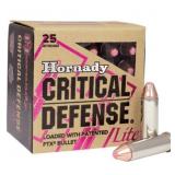 9MM LUGER | 25 RDS HORNADY CRITICAL DEFENSE LITE