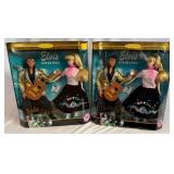 (2) 1996 Mattel Elvis Live on Stage Barbie Loves