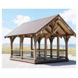 12ï¿½ x 16ï¿½ Circle Sawn Timber Frame Pavilion