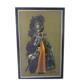 Conquistador Painting on Burlap Large