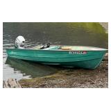 14ï¿½ Crestliner Boat 9.9 HP Honda Motor w/ Trailer