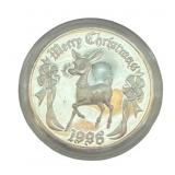 1996 Rudolph"Merry Christmas" Silver Round