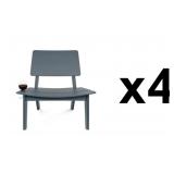 (4) LAGOS LOUNGE CHAIRS - CHARCOAL