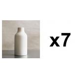 (7) "Jug" White Matte Ceramic Vases