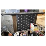 Vintage Mid-century Modern Tufted Black Bar