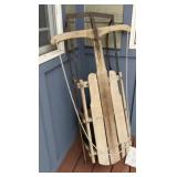Vintage Sled & Plant Pot