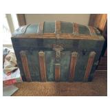 Dome-Top Steamer Trunk w/ Sweaters