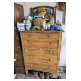 Dresser w/ Mirror + Contents
