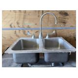 Double-Bowl Stainless Steel Drop-in Kitchen Sink