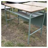 Vintage Double-Student School Desk