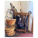 Umbrella stand, Basket holder, Wall art
