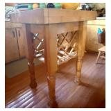 Antique-Style Oak Kitchen Island