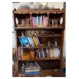Antique Ornate Bookcase w/ Contents