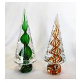 Murano Glass Christmas Tree Sculptures