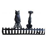 Cast Iron Cat & Dog Decorative Andirons
