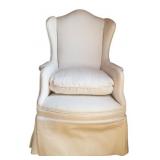 Skirted Wing Back Chair