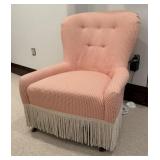 Vintage-Style Upholstered Armchair