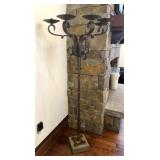 Rustic Multi-armed Wrought Iron Floor Candelabra