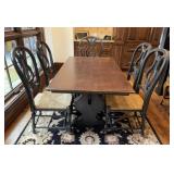 (5) Harp-Back Dining Chairs & Dining Table