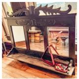 Carved Wood Back-Bar Mirror
