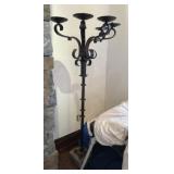 Rustic Multi-armed Wrought Iron Floor Candelabra