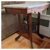 Stone Top Parlor Side Table