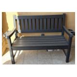 Patio Bench w/ Cup Holders