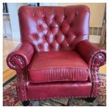 American Heritage Red Tufted Armchair #1