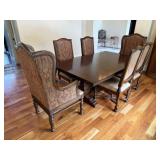 Dining Table w/ (6) Upholstered Chairs