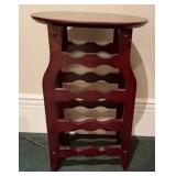 8-Bottle Oval Wine Rack Side Table