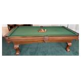 Green Felt Pool Table