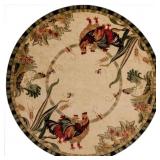 Pastoral Chicken Round Rug